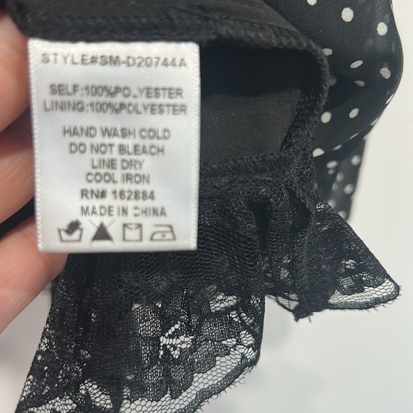 Dolls kill women’s Davonne Polka-Dot Print Mini Dress black white size small new - Picture 7 of 9